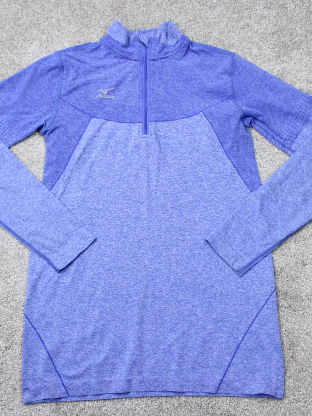 Mizuno Sweatshirt Womens Small Blue 1/4 Zip Performance Athletic Long Sleeve